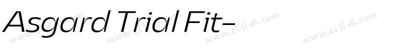 Asgard Trial Fit字体转换